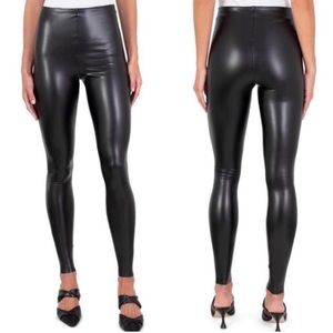 NWT Joie Limited Edition Black Faux Leather Contemporary Fit Leggings